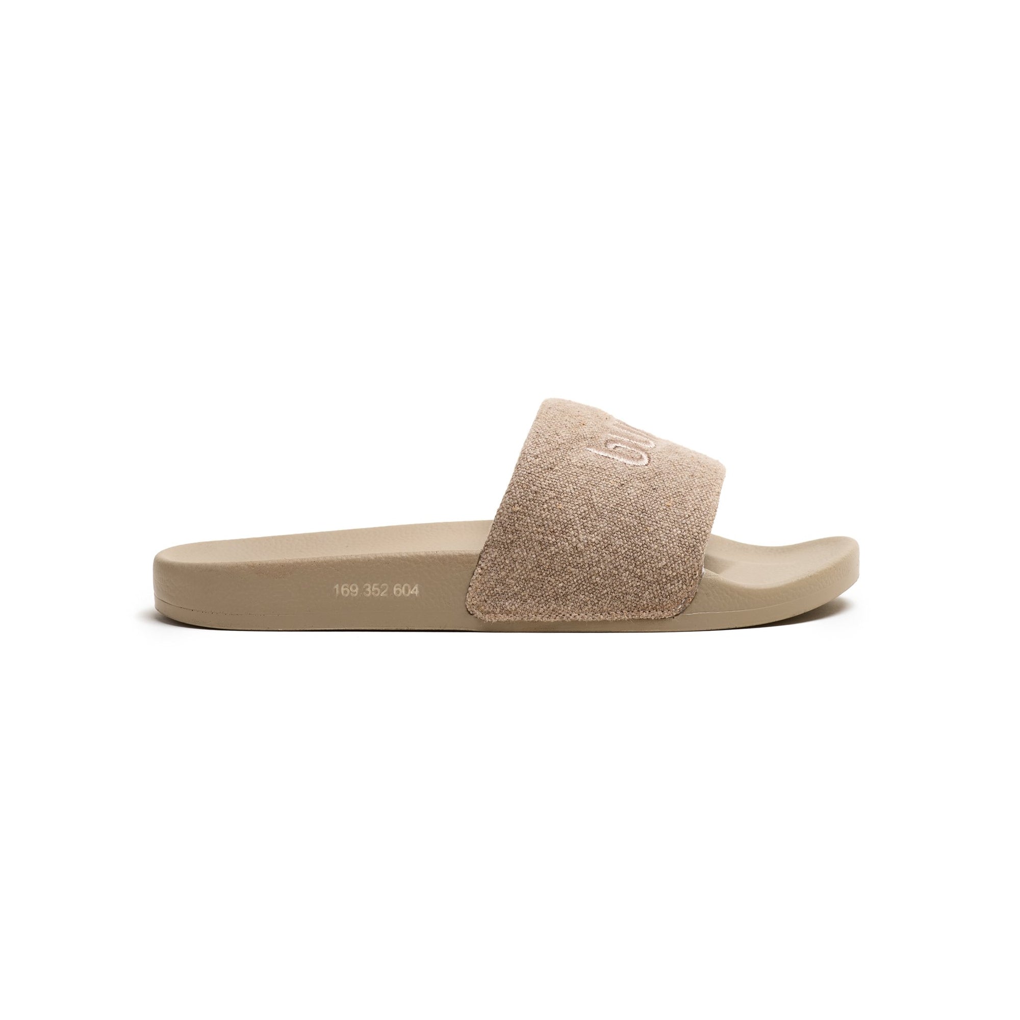 Side detail of Burb Tan Slides